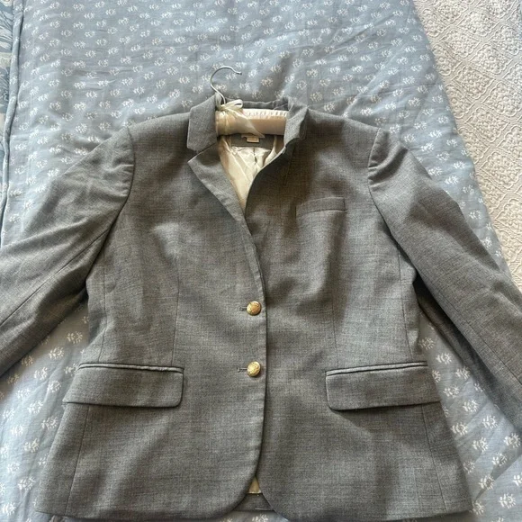 J.Crew size 12 grey blazer - Picture 5 of 5